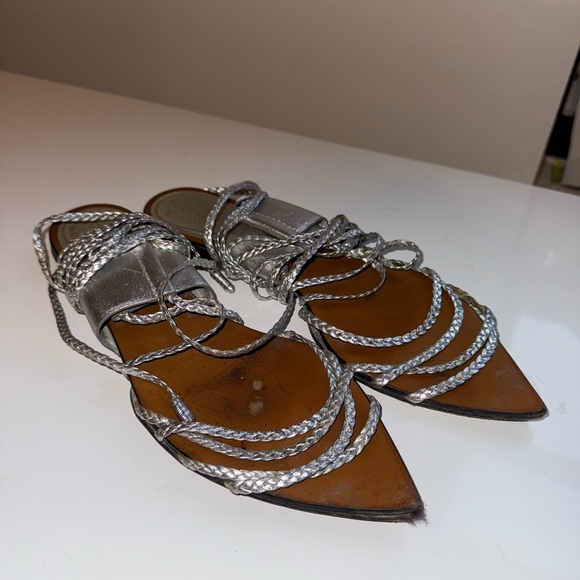 Gucci - Silver Braided Women's Sandals - Picture 2 of 5